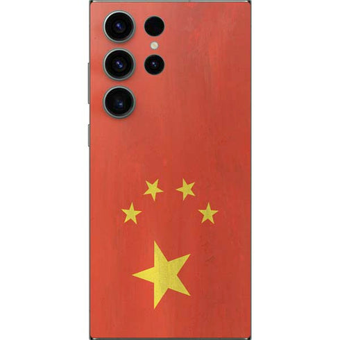 Chinese Flag Distressed Galaxy S25 Ultra Skin